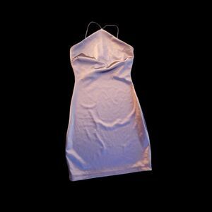Windsor Satin Mini Women SZ Small Clubwear Sexy Party Hoco Stretch Lavender Bold
